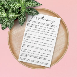 Black and White Pass Brautparty Game