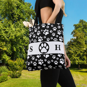 Black and White Paws Signature Tasche