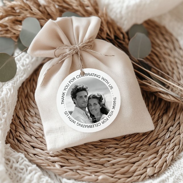 Black and White Photo Thank You Geschenkanhänger (Von Creator hochgeladen)