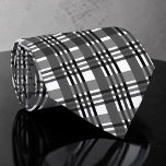 Black and White Plaid Custom Necktie Krawatte<br><div class="desc">A timeless and versatile accessory, this custom necktie features a classic black and white pattern. Perfect for adding a touch of sophistication to any outfit, whether it's for a formal event, a business meeting, or simply to elevate your everyday look. The crisp stripes create a stylish and refined appearance, making...</div>