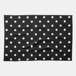 Black and white polka dots geschirrtuch
