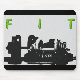Black And White Pop Art Fitness Sport Template Mousepad