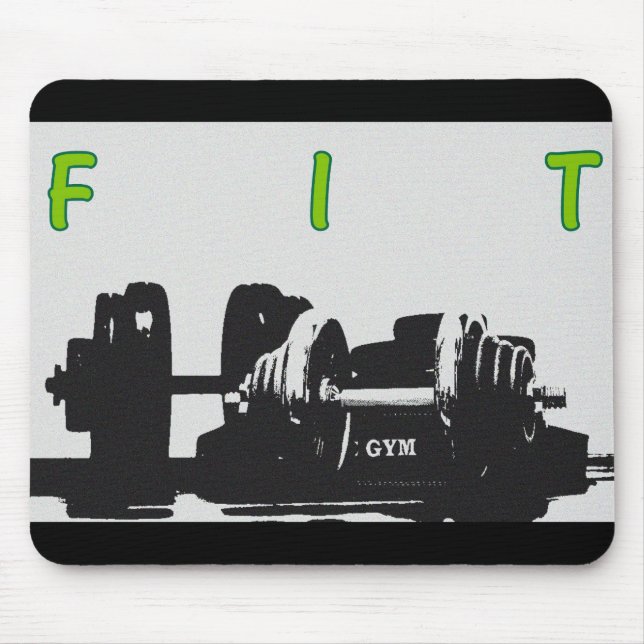 Black And White Pop Art Fitness Sport Template Mousepad (Vorne)
