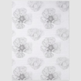 Black and White Poppy Seidenpapier