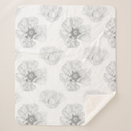 Black and White Poppy Sherpadecke