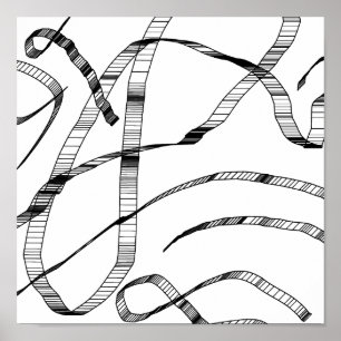 Black and White print Poster