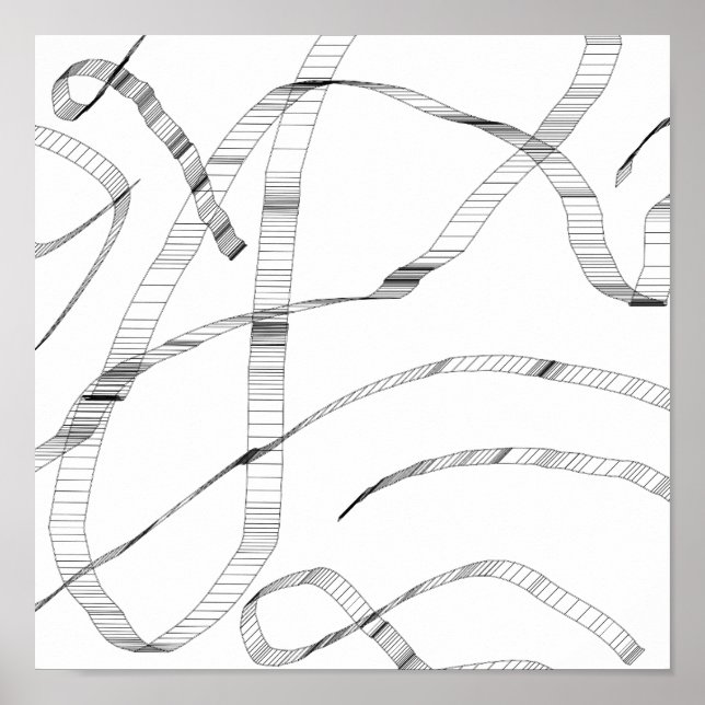 Black and White print Poster (Vorne)