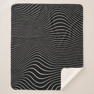 Black and white Psychedelic Linear Wavy Background Sherpadecke