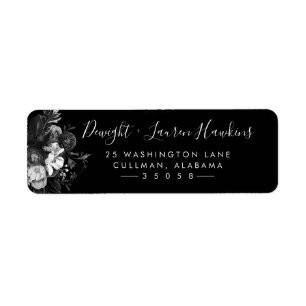 Black and White Return Address