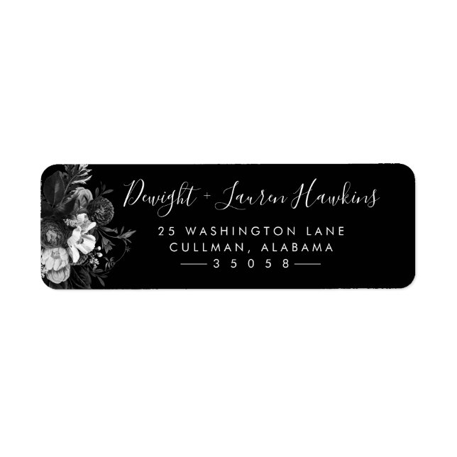 Black and White Return Address (Vorne)