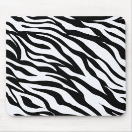 Black and White Safari Theme Zebra Animal Print Mousepad