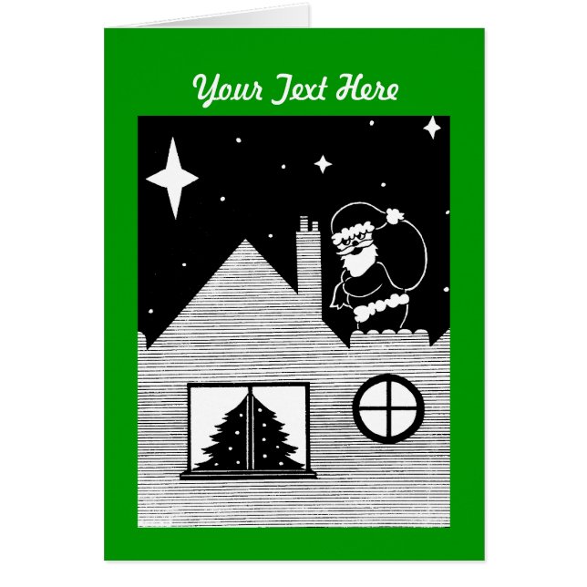 black and white santa with sack christmas (Vorne)