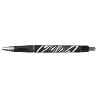 black and white smooth organic wavy pattern kugelschreiber