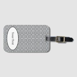 Black and White Spanish Style Tile Gepäckanhänger