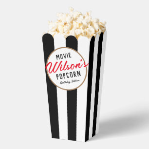 Black and White Special Event Movie Night Popcorn Geschenkschachtel