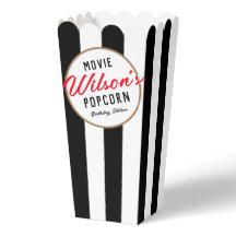 Black and White Special Event Movie Night Popcorn