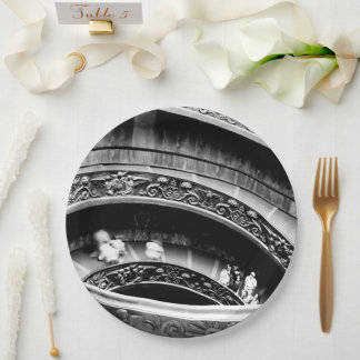Black and White Spiral Staircase Pappteller