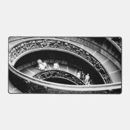 Black and White Spiral Staircase Schreibtischunterlage