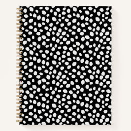 Black and white spotty pattern notebook notizbuch