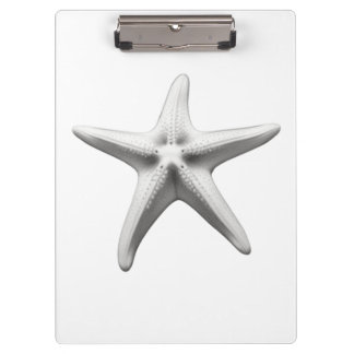 Black and White Starfish Klemmbrett