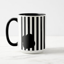 Black and White Stripe Two-Tone Mug