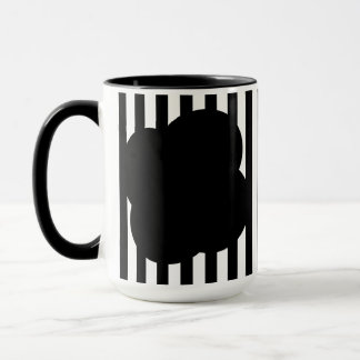 Black and White Stripe Two-Tone Mug  Tasse
