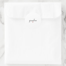 Black And White Text Grandma Heart Love Sticker