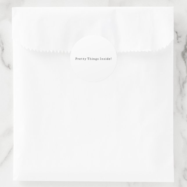 Black And White Text Pretty Things Quote Sticker (Tasche)