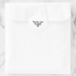 Black And White Text Thank You Quote Sticker