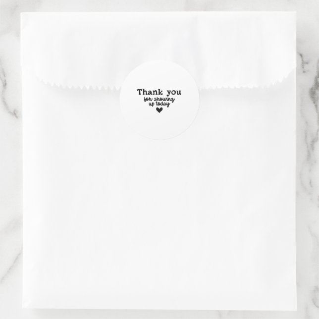 Black And White Text Thank You Quote Sticker (Tasche)