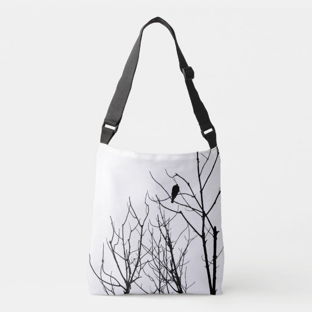 Black and White Tote Bag Tragetaschen Mit Langen Trägern (Vorderseite)