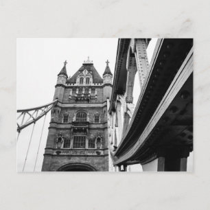 Black and White Tower Bridge Closeup, London Postkarte
