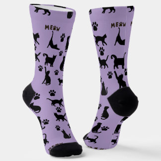 Black and White Tuxedo Cat Patterned Socks Gift Socken