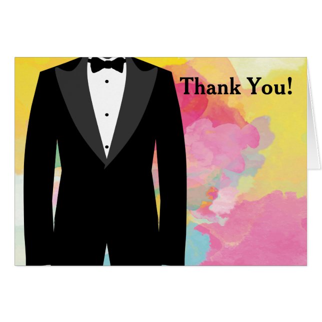 Black and White Tuxedo Vielen Dank (Vorderseite (Horizontal))