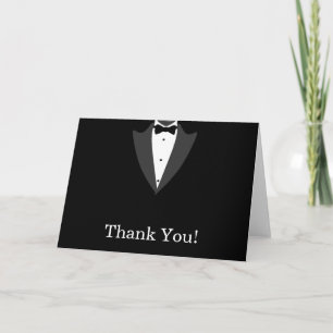 Black and White Tuxedo Vielen Dank Dankeskarte