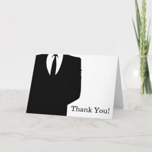 Black and White Tuxedo Vielen Dank Dankeskarte