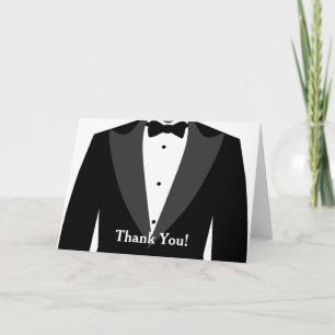 Black and White Tuxedo Vielen Dank Dankeskarte