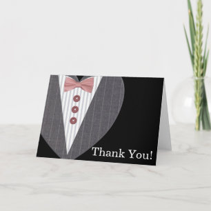 Black and White Tuxedo Vielen Dank Dankeskarte