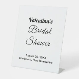 Black and White Typography Bridal Shower Sockelschild