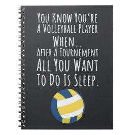 Black and White Volleyball-Geschenkideen Team Spie Notizblock