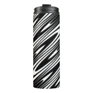 black and white wavy seamless organic pattern thermosbecher