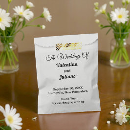 Black and White Wedding Favor Bags Geschenktütchen