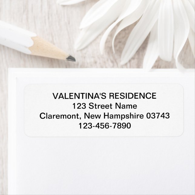 Black and White Wedding Return Address Label (Insitu)
