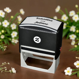 Black and White Wedding Stamp Permastempel