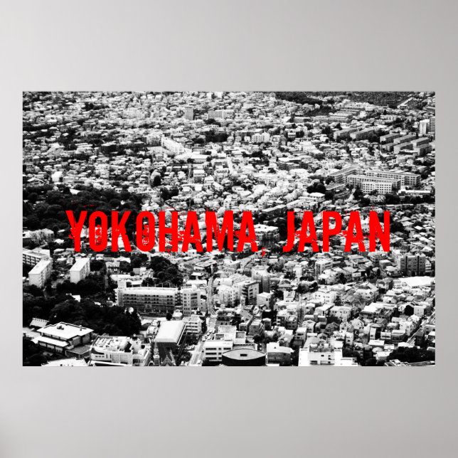 Black and White Yokohama Poster (Vorne)