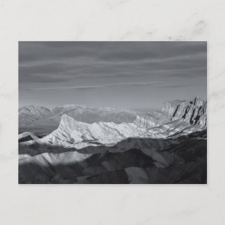 Black and White Zabriskie Point Death Valley Postkarte