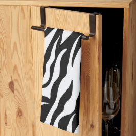 Black and White Zebra Stripe Pattern Animal Print Geschirrtuch