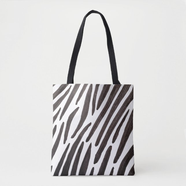 Black and white zebra stripes tasche (Vorderseite)