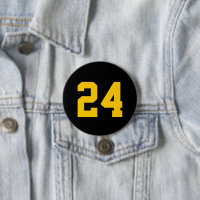 Black and Yellow Athlete Jersey Number