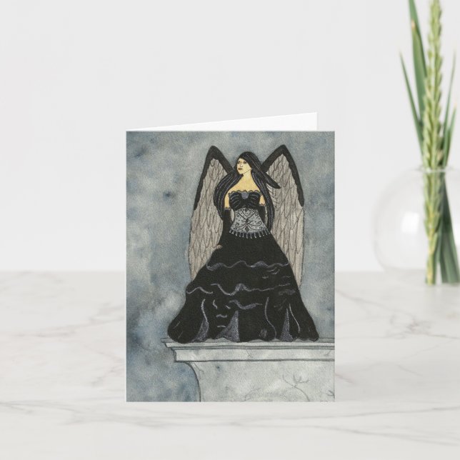 Black Angel Notecard Karte (Vorderseite)